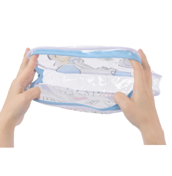 Daiso Vinyl Pouch With Gusset Alice In Wonderland