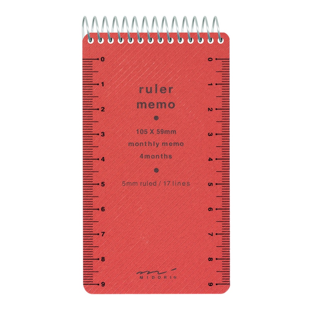 Midori Small Ruler Monthly Memo Pad
