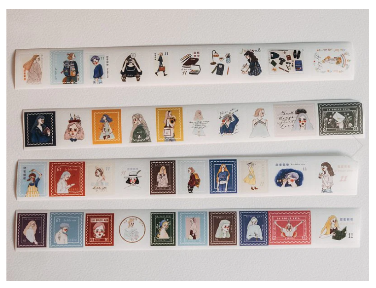 La Dolce Vita Sweet Mail Postage Stamp Die Cut Washi Tape