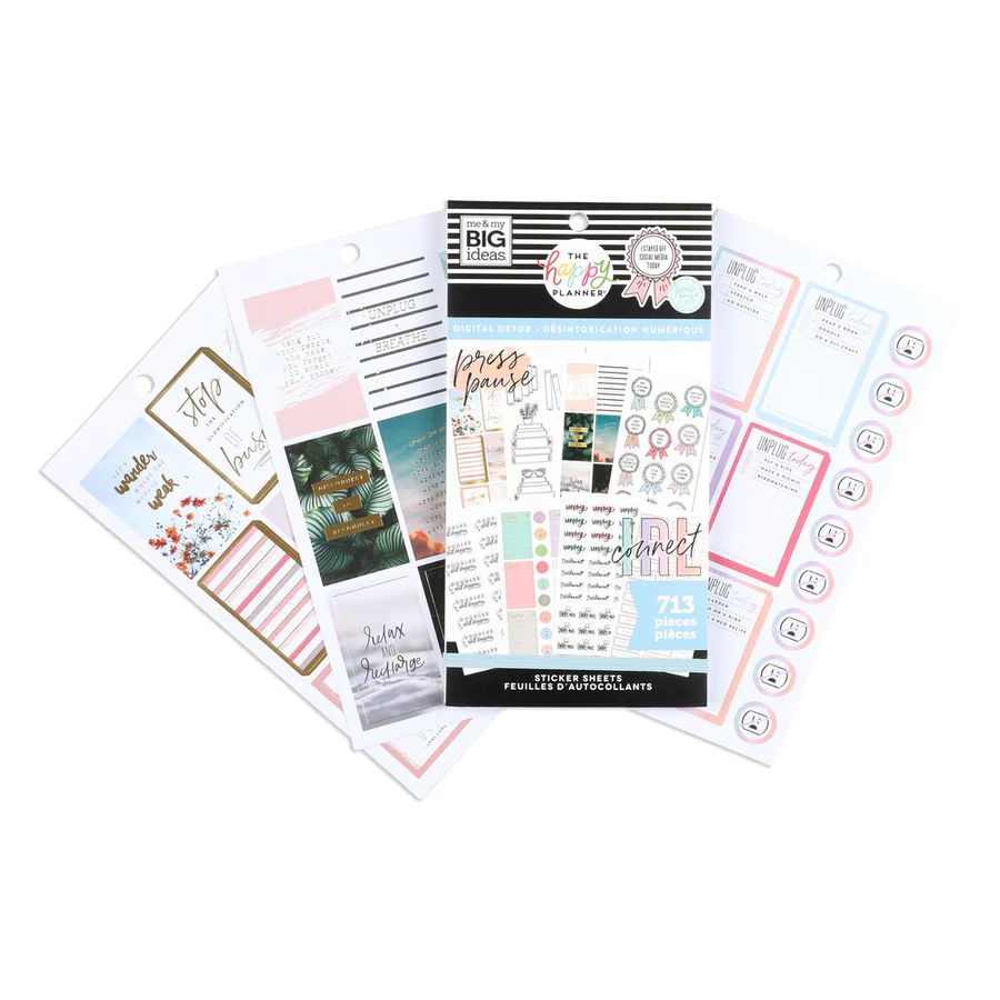 The Happy Planner Value Pack Stickers - Digital Detox