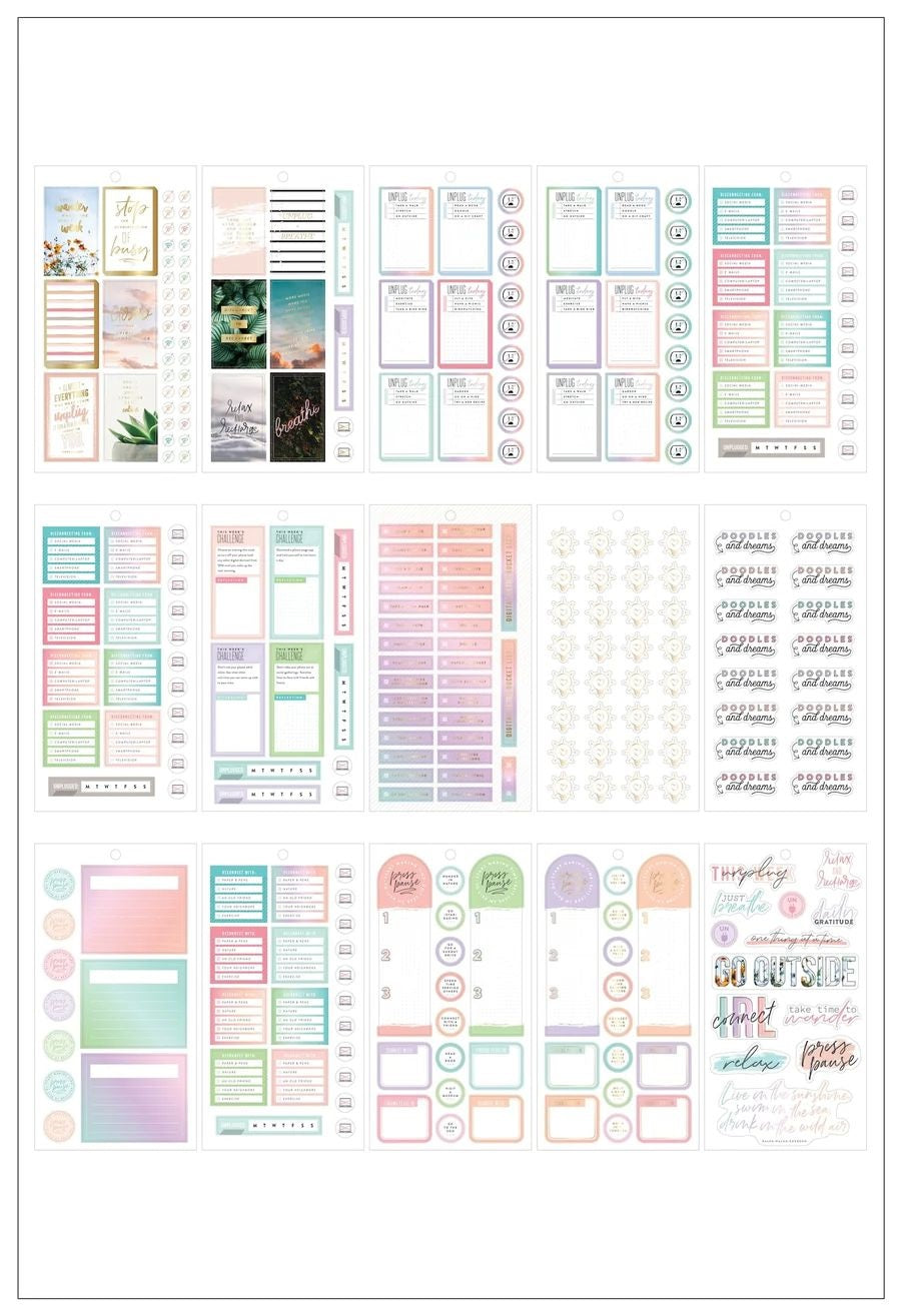 The Happy Planner Value Pack Stickers - Digital Detox