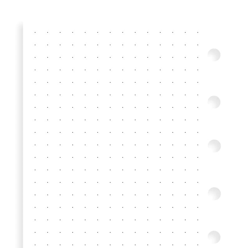 Filofax System Notebook Refill Small Pocket Size Dot (132561)