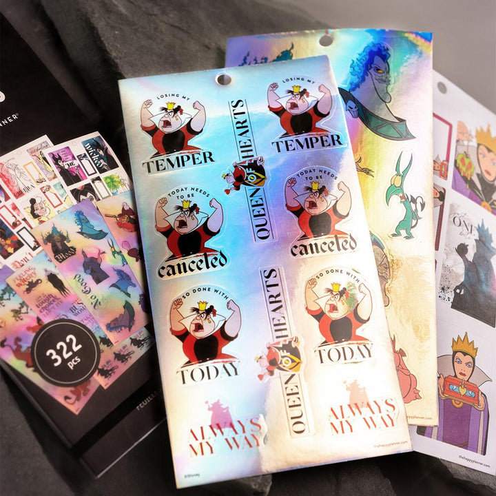 The Happy Planner Disney VILLAINS Value Pack Stickers 322 Pieces