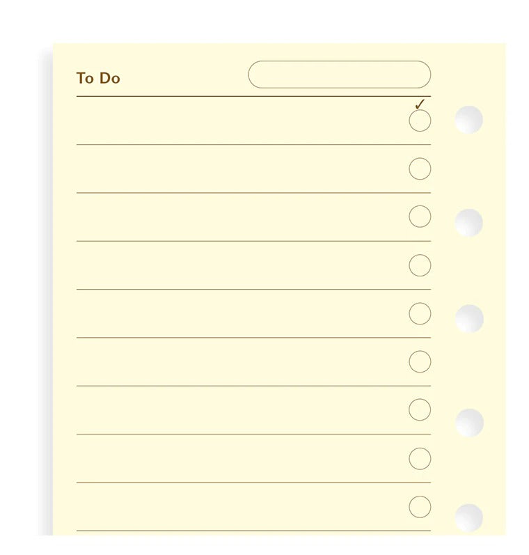 Filofax System Notebook Refill Cotton Cream Small Size