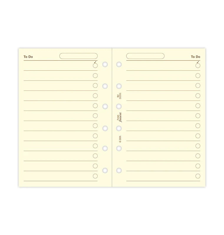 Filofax System Notebook Refill Cotton Cream Small Size