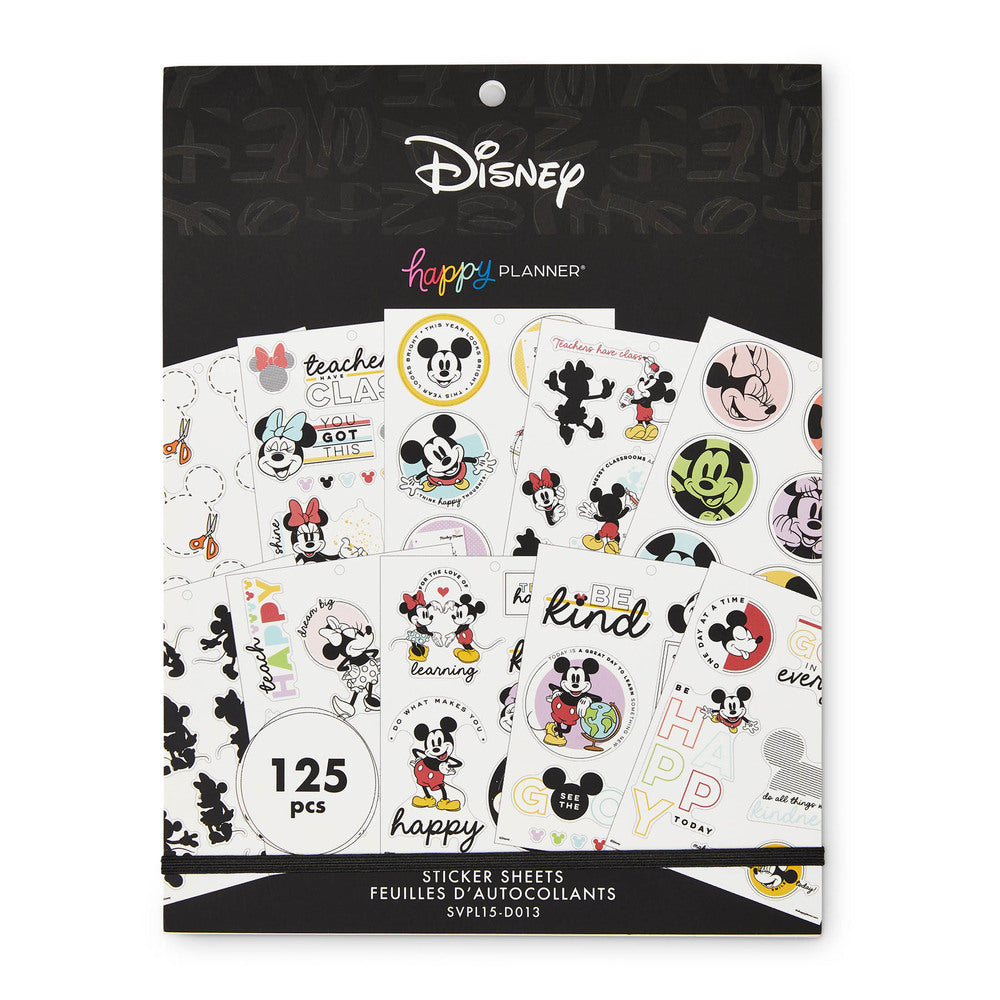 Happy Planner Disney Mickey Minnie Whimsy Wonders Teacher Large Value Pack Stickers