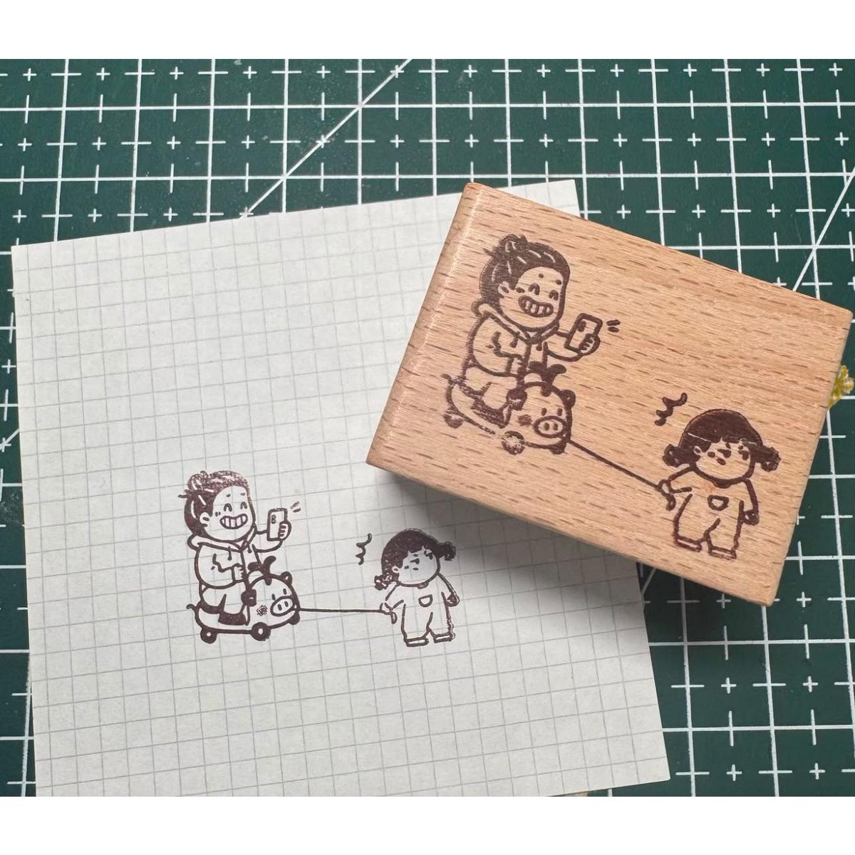 Hao E Wooden Rubber Stamp for Journaling &amp; Decoration
