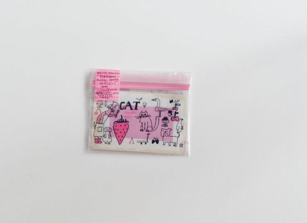 Toraneko Bonbon Freezer Bag Strawberry Cat 6 pieces