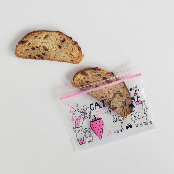 Toraneko Bonbon Freezer Bag Strawberry Cat 6 pieces