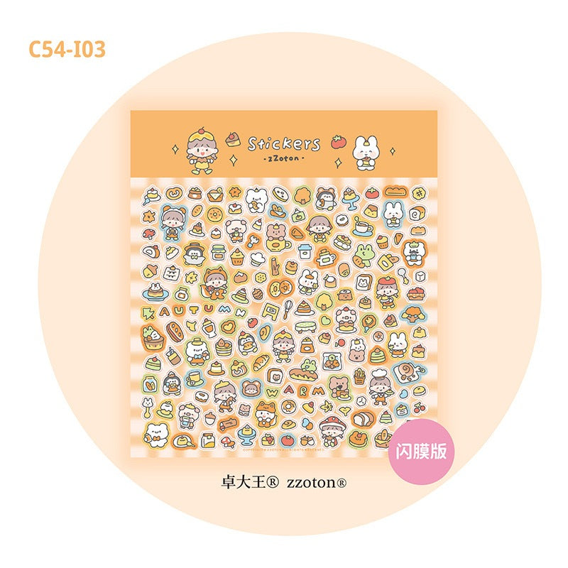 Molinta Zzoton Deco Cute Glitter Crushed Stickers