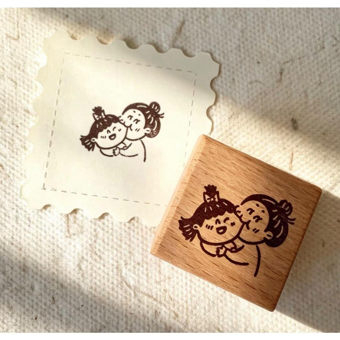Hao E Wooden Rubber Stamp for Journaling &amp; Decoration