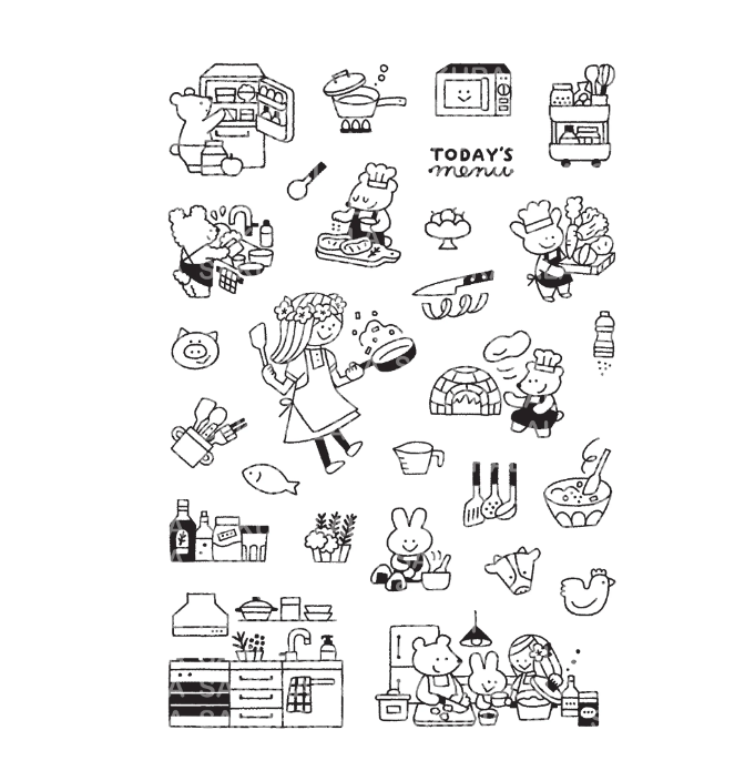 Clear Stamp Sakuralala 365 Today&#39;s Menu