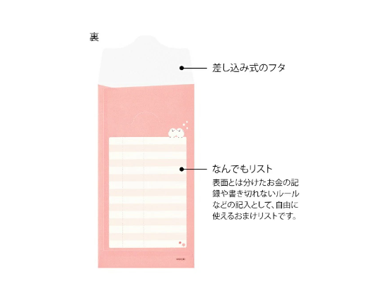 Midori Design Phil Savings Envelope Striped Long-tailed Pattern