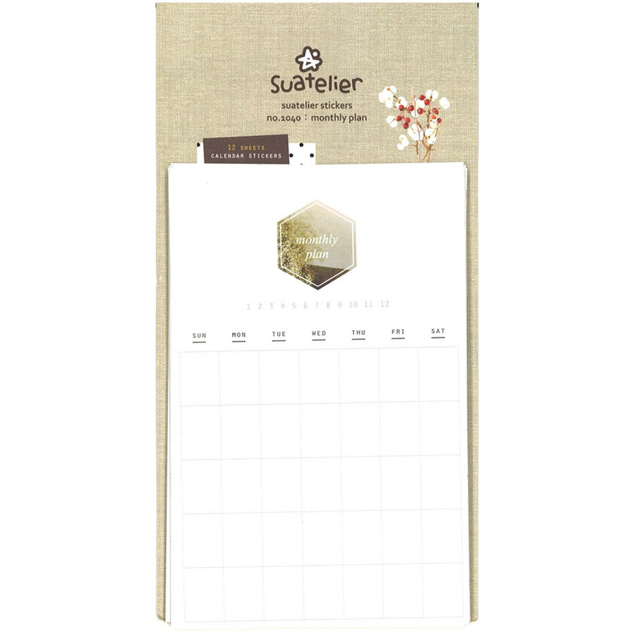 Suatelier Calendar Sticker Monthly Plan