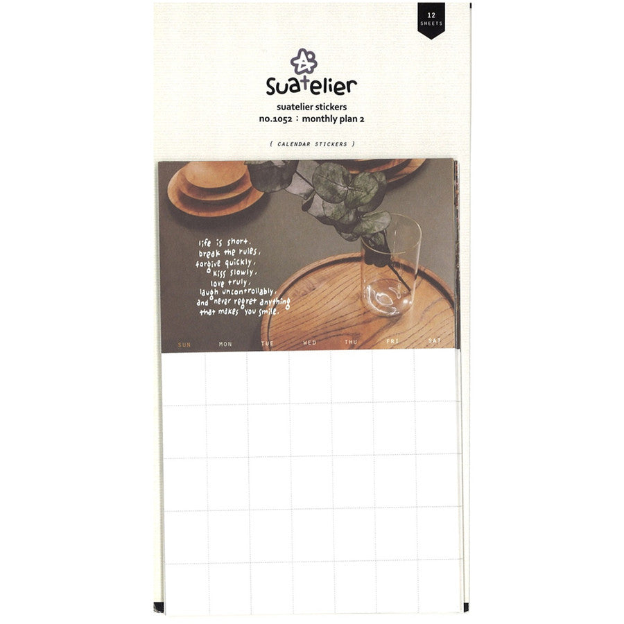Suatelier Calendar Sticker Monthly Plan