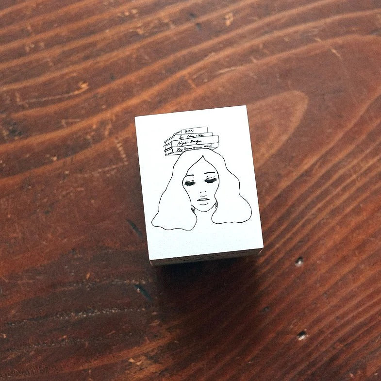 La Dolce Vita Wooden Rubber Stamp Quiet Woman