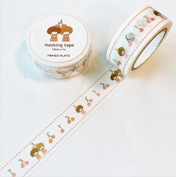 PAPIER PLATZ Fruit chan mizutama Masking Tape Cherry 2