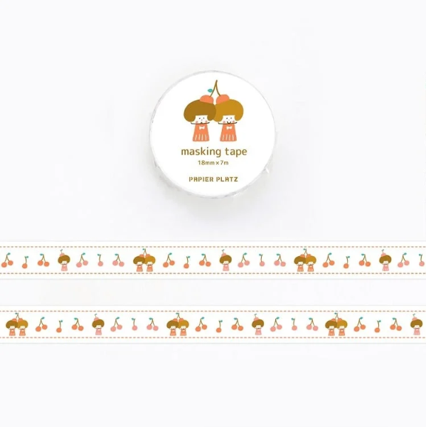 PAPIER PLATZ Fruit chan mizutama Masking Tape Cherry 2