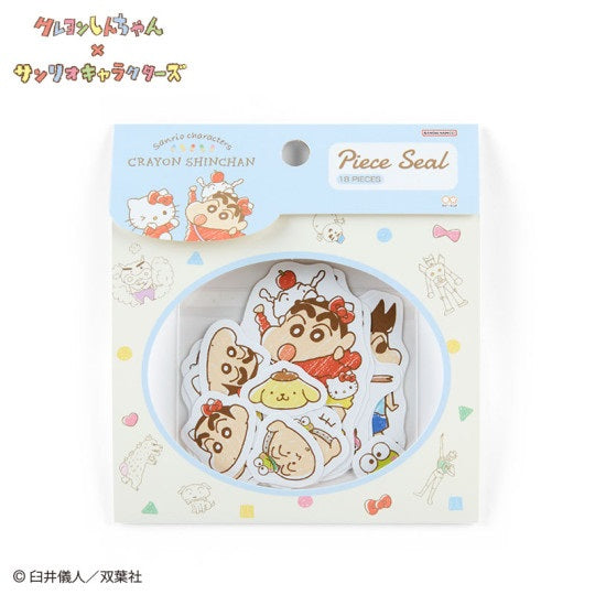Crayon Shin Chan X Sanrio Characters Peace Seal Sticker