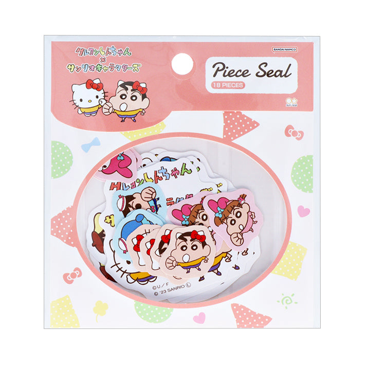 Crayon Shin Chan X Sanrio Characters Peace Seal Sticker