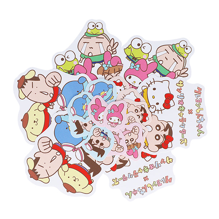 Crayon Shin Chan X Sanrio Characters Peace Seal Sticker