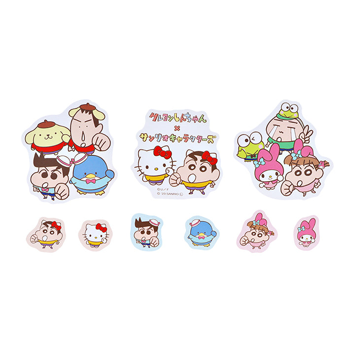 Crayon Shin Chan X Sanrio Characters Peace Seal Sticker