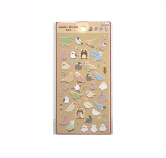 Daiso Animal Sticker Design Bird