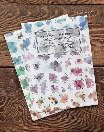 Lin Chia Ning Print on Stickers Color Lumps