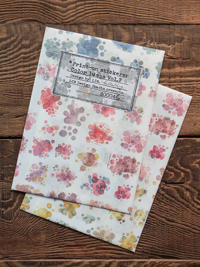 Lin Chia Ning Print on Stickers Color Lumps