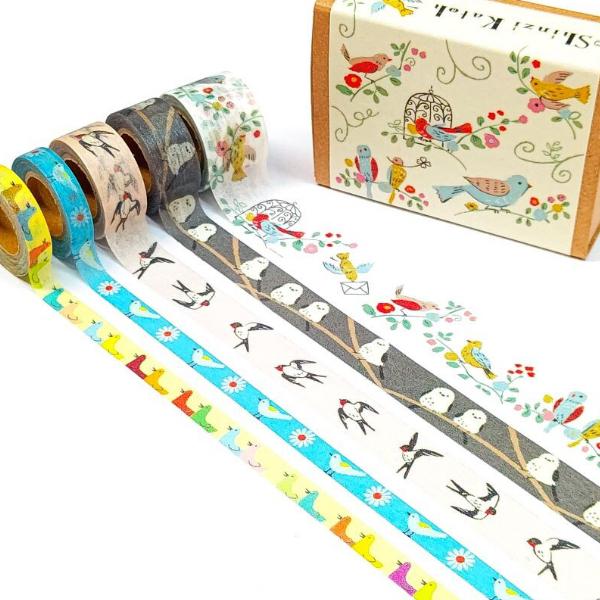 Shinzi Katoh Box Birds Set of 5 Masking Tape