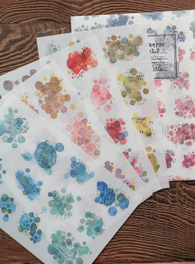 Lin Chia Ning Print on Stickers Color Lumps