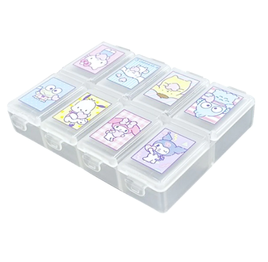 Sanrio Characters Cute Pill Case 8 pockets White