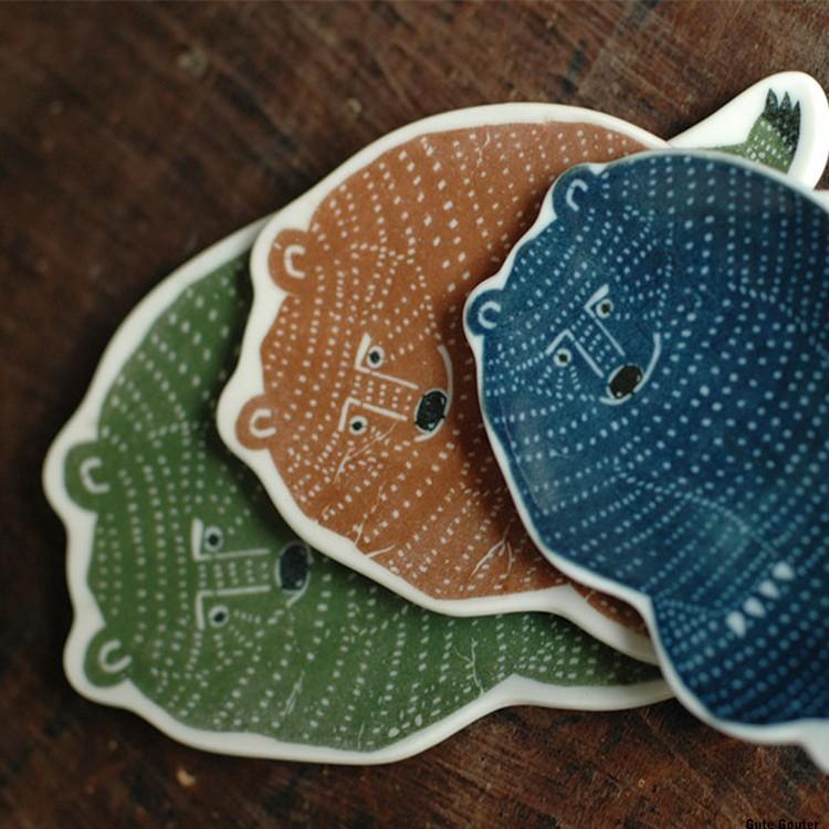 Katakata Kurashiki Design Seal Hand Plate Bear