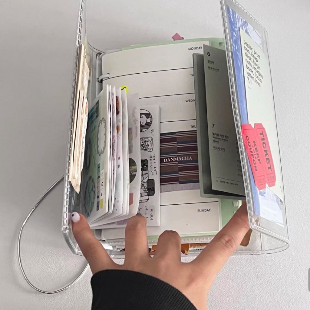 Seven Mint Size A6 Clear Binder 6 Holes