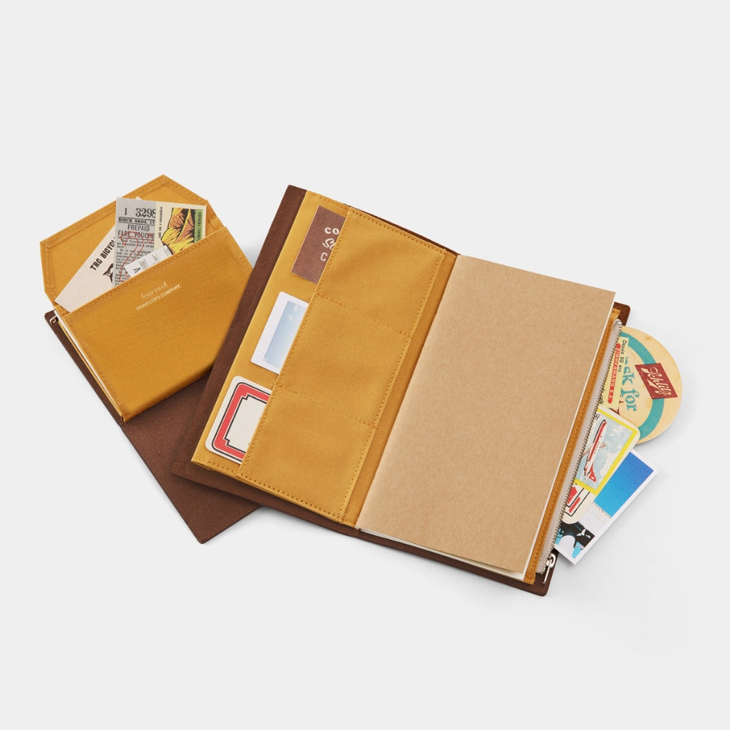 Fourruof X Travelers Factory Cotton Zipper Case Passport - Mustard