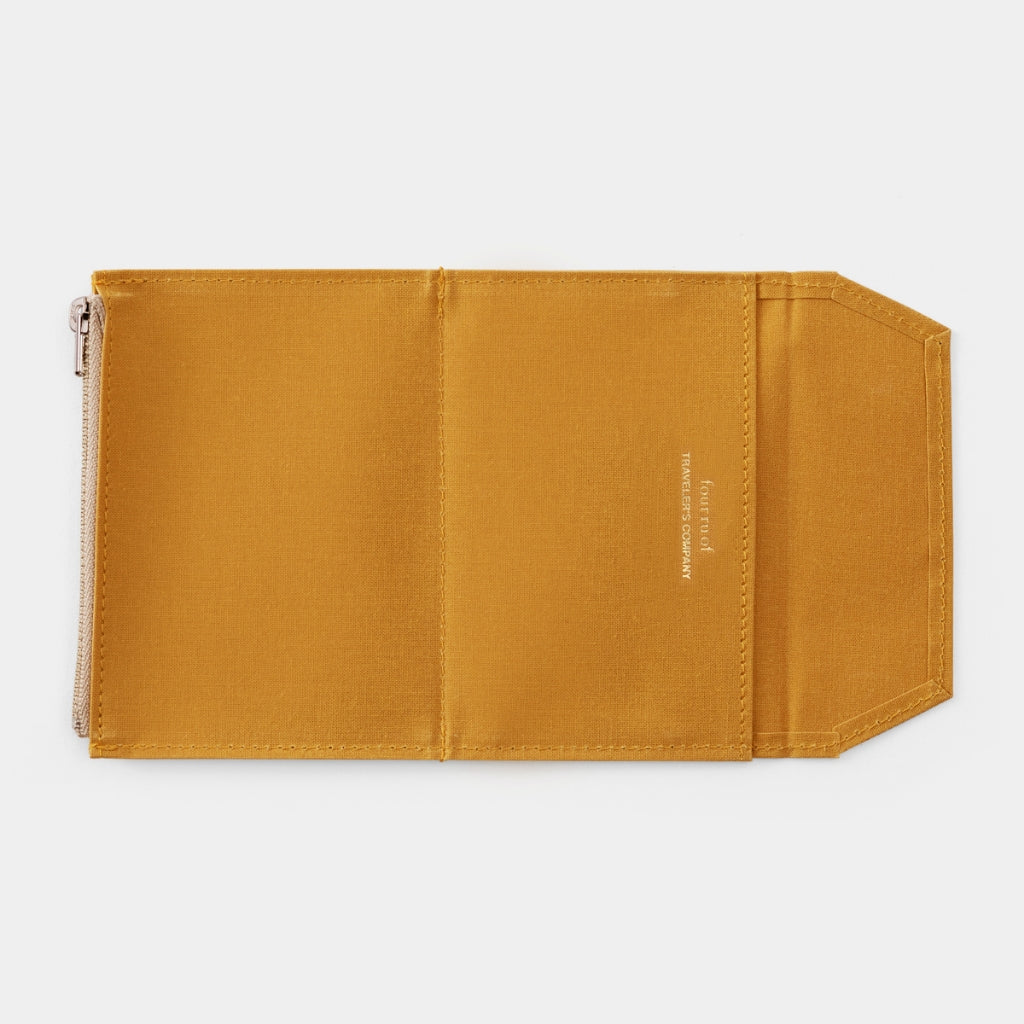 Fourruof X Travelers Factory Cotton Zipper Case Passport - Mustard