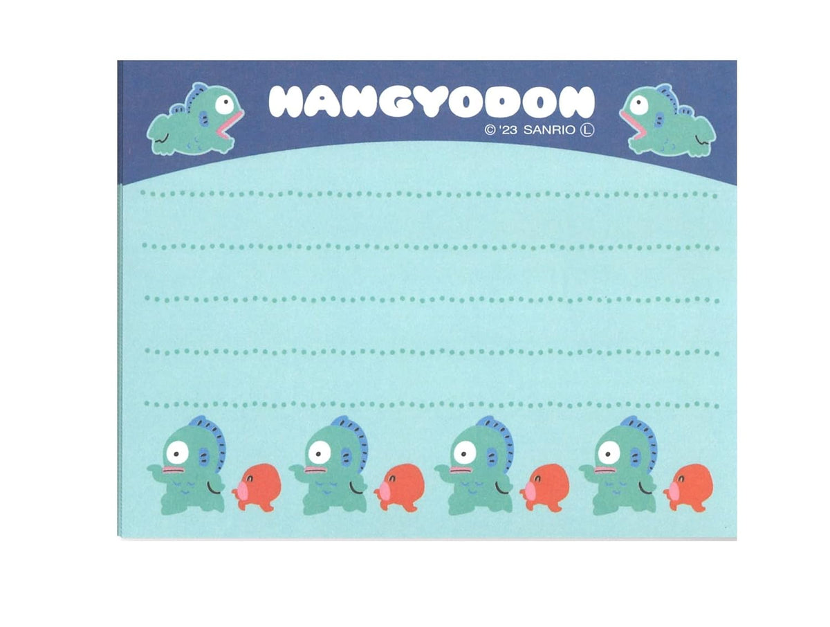 Sanrio Hangyodon Small Size Memo Pad Paper 2 designs 100 sheets