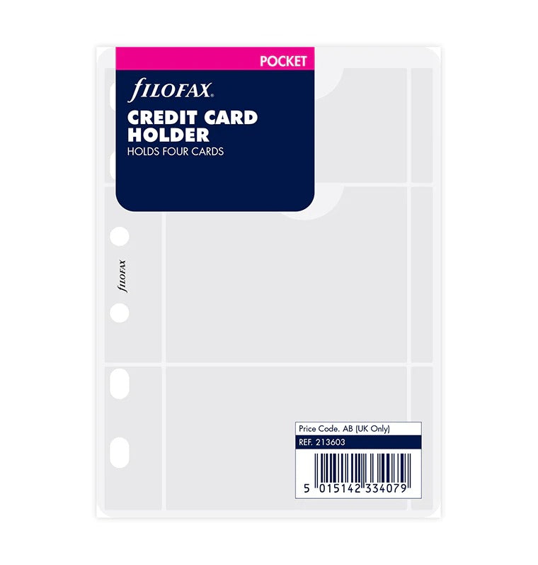 Filofax Pocket Credit Card Holder - Holds Four Cards