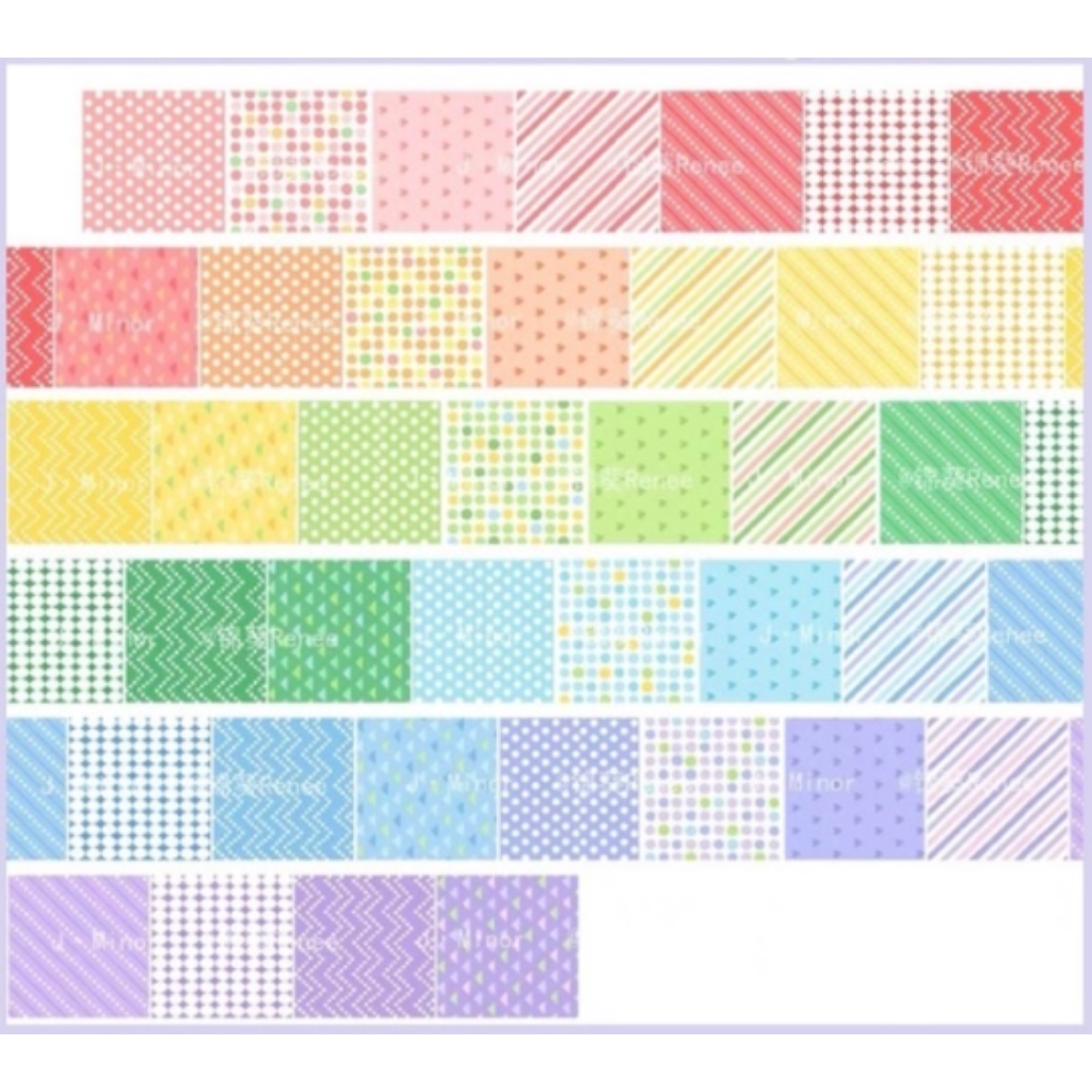 J. Minor Colorful Geometric 204cm Washi Sampler