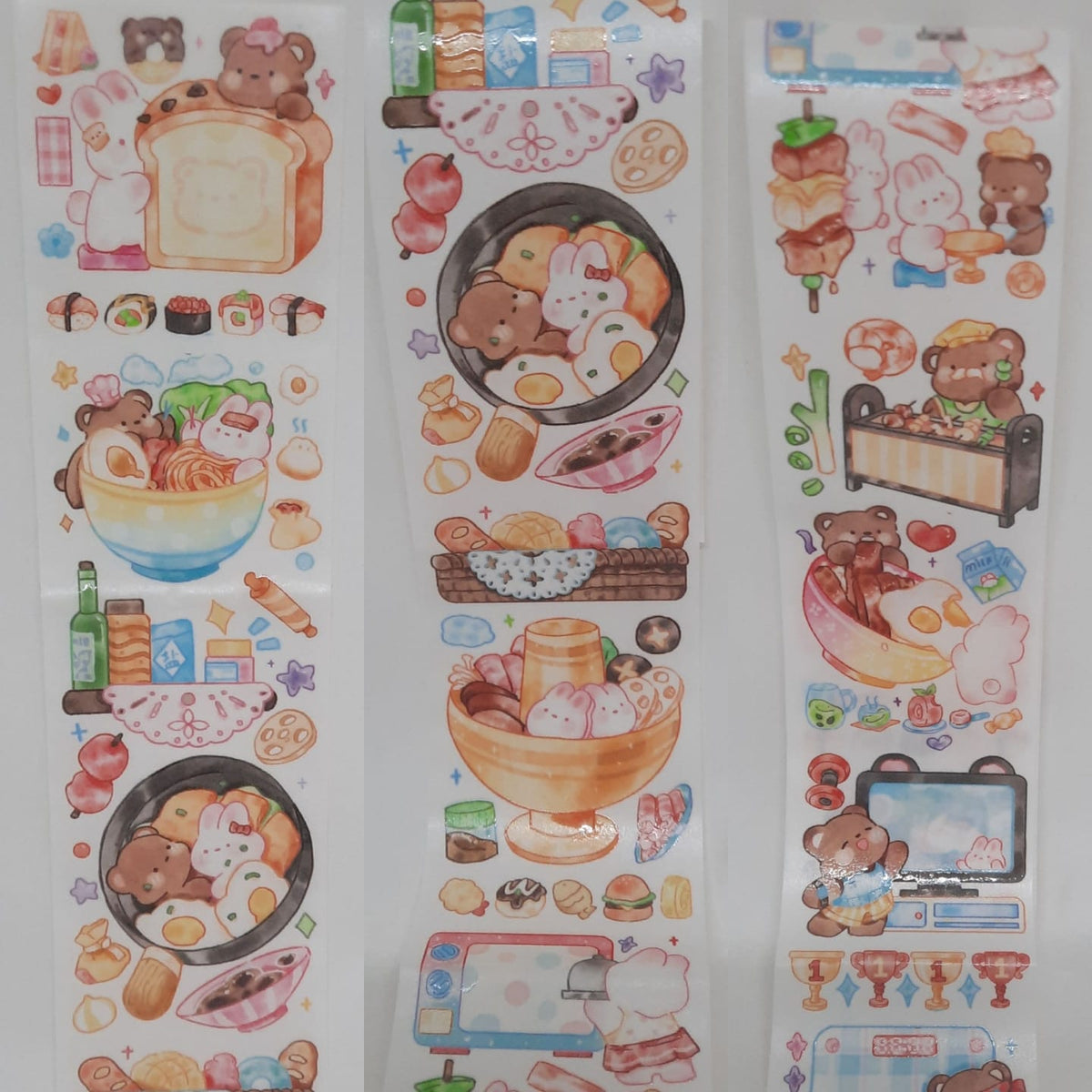 Cute Pink Bunny &amp; Bear 100 Cm Washi Sampler