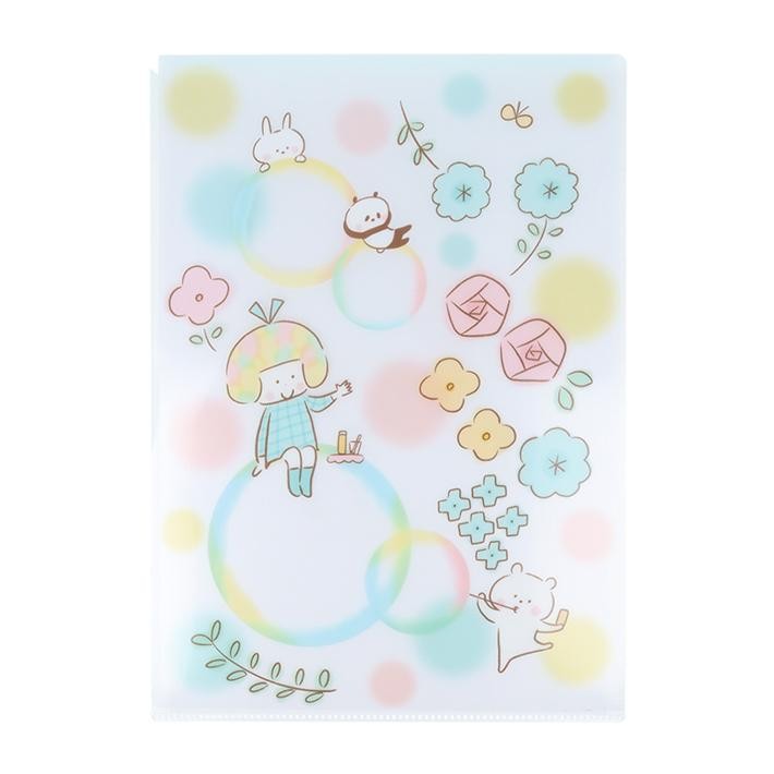 Sunstar Mizutama Clear File with Envelope A4 Size