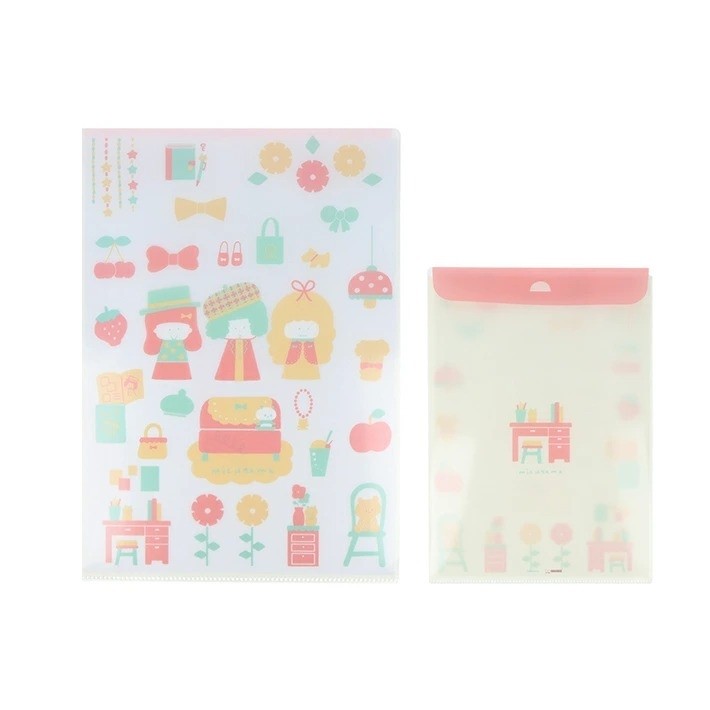 Sunstar Mizutama Clear File with Envelope A4 Size