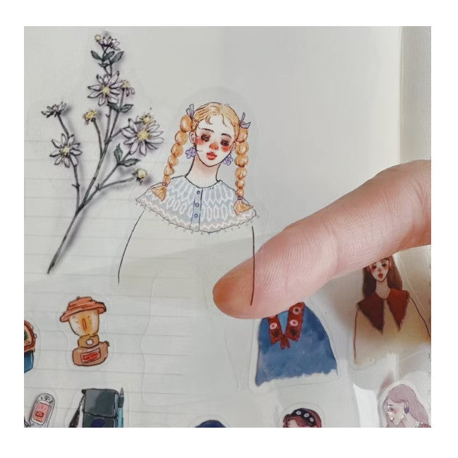 La Dolce Vita Transparent Stickers Set of Two - Camping life