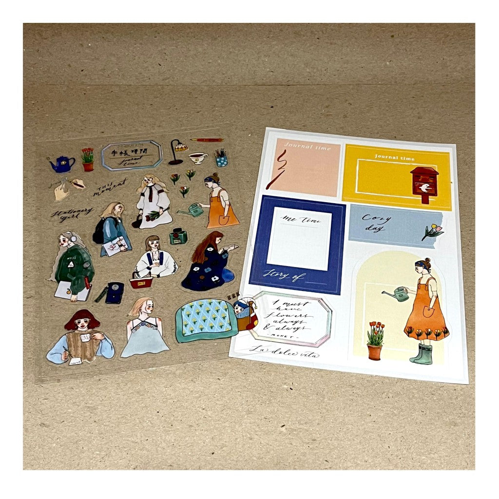 La Dolce Vita Paper and Transparent Sticker set of two - Handbook Time