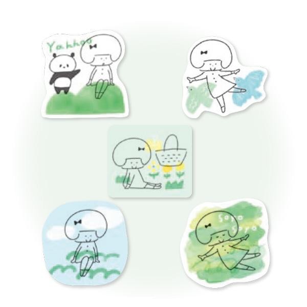 Mizutama Furukawashiko Kokoro Moyou Flake Sticker