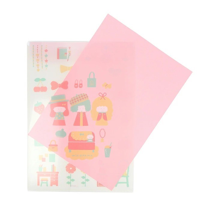 Sunstar Mizutama Clear File with Envelope A4 Size