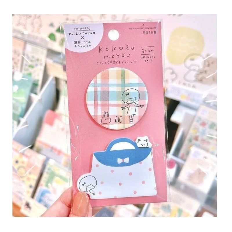Furukawa Mizutama Kokoromoyou Die Cut Paper Sticky Notes