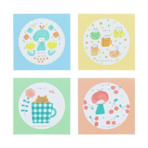 Sunstar Mizutama Memo Pad Square Memo with Window