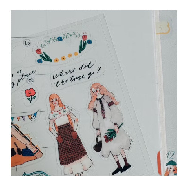 La Dolce Vita Transparent Stickers Set of Two - Camping life