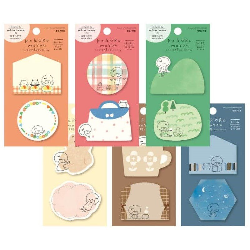 Furukawa Mizutama Kokoromoyou Die Cut Paper Sticky Notes
